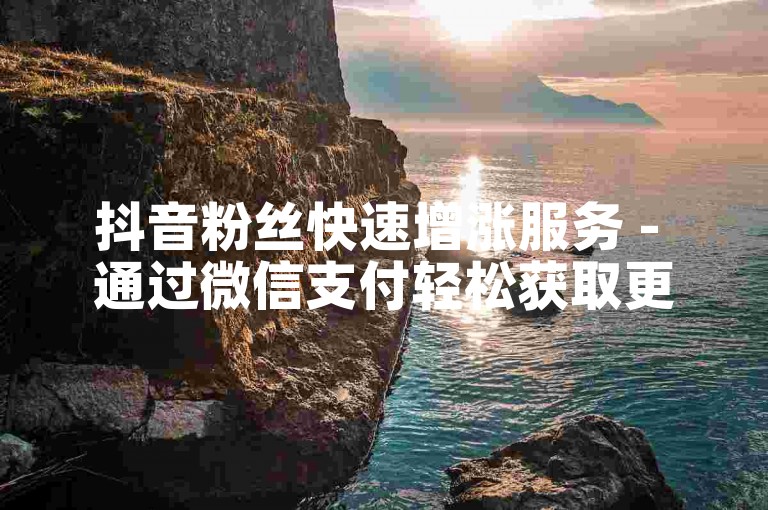 抖音粉丝快速增涨服务 - 通过微信支付轻松获取更多关注者。