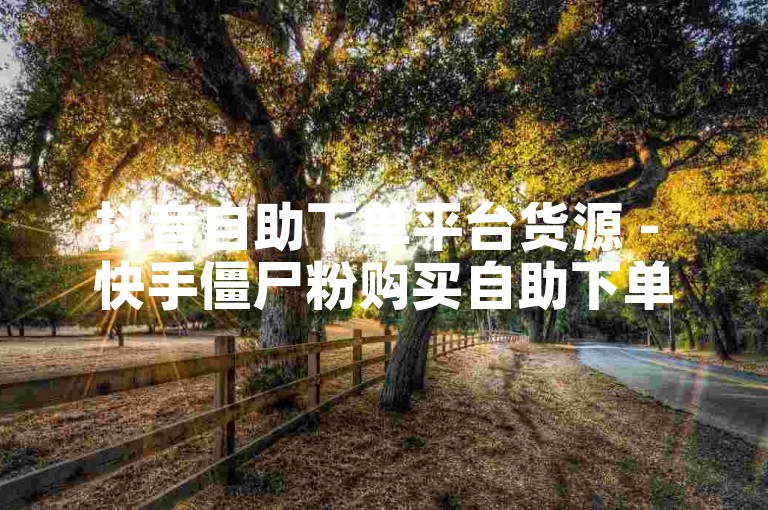 抖音自助下单平台货源 - 快手僵尸粉购买自助下单平台