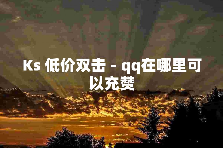 Ks 低价双击 - qq在哪里可以充赞