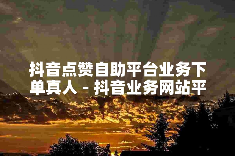 抖音点赞自助平台业务下单真人 - 抖音业务网站平台24小时