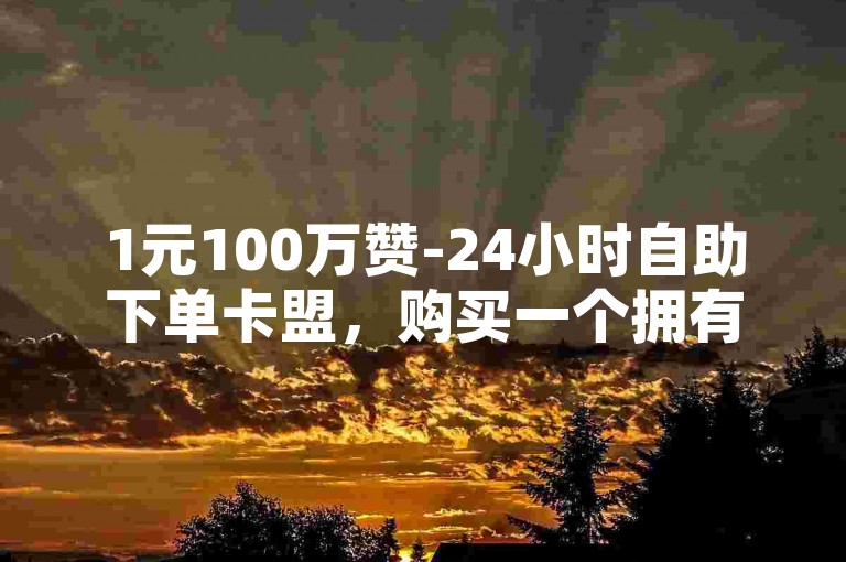 1元100万赞-24小时自助下单卡盟，购买一个拥有1万粉丝的快手账号。