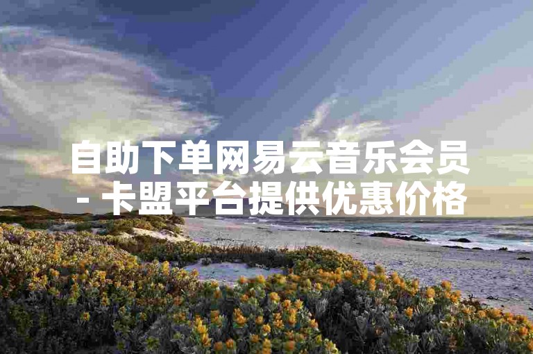 自助下单网易云音乐会员 - 卡盟平台提供优惠价格
