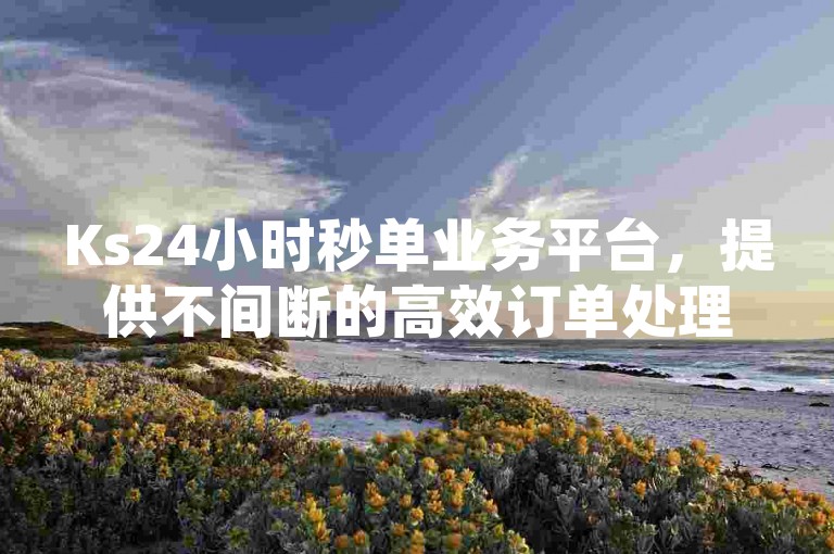 Ks24小时秒单业务平台，提供不间断的高效订单处理服务。