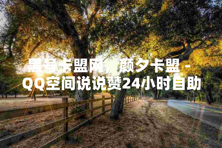 黑号卡盟网，颜夕卡盟 - QQ空间说说赞24小时自助下单，苹果手机快手充值教程。