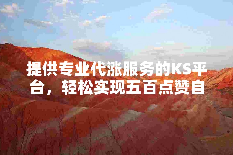 提供专业代涨服务的KS平台，轻松实现五百点赞自助快速下单。