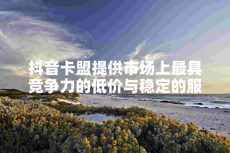 抖音卡盟提供市场上最具竞争力的低价与稳定的服务，确保用户享受最优惠的充值体验。