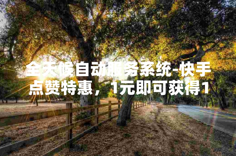 全天候自动服务系统-快手点赞特惠，1元即可获得100个赞，卡盟平台提供经济型自助购买选项。