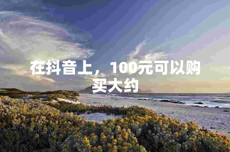 在抖音上，100元可以购买大约500个赞。