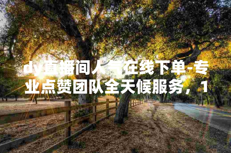 dy直播间人气在线下单-专业点赞团队全天候服务，1元即可获得十万赞的高效平台。
