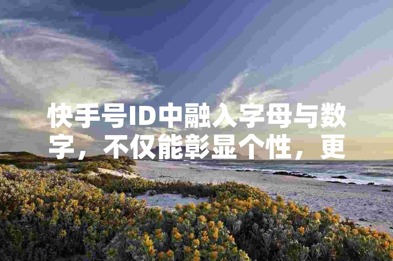 快手号ID中融入字母与数字，不仅能彰显个性，更能蕴含深远寓意，巧妙组合间尽显独特魅力。