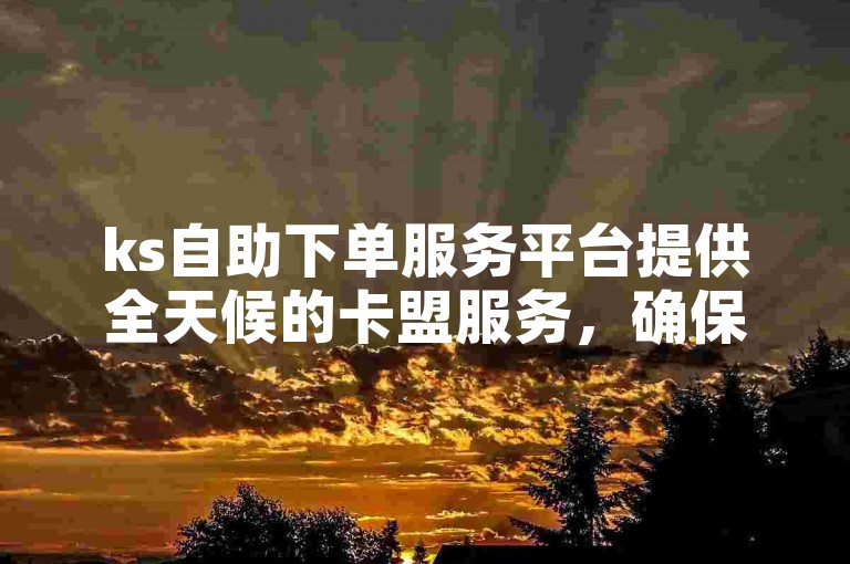 ks自助下单服务平台提供全天候的卡盟服务，确保用户随时可以便捷地享受低价优惠。