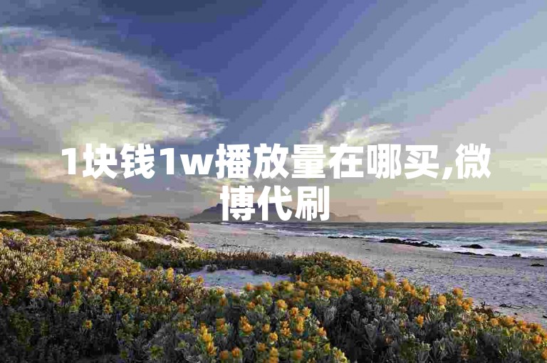 1块钱1w播放量在哪买,微博代刷