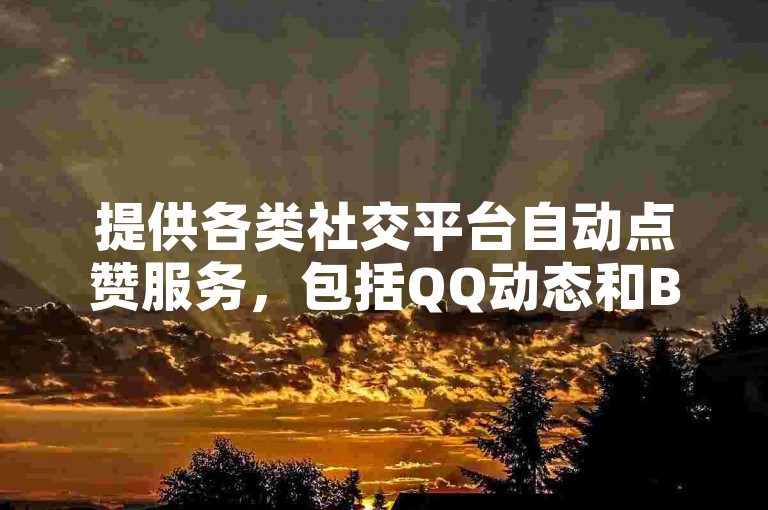 提供各类社交平台自动点赞服务，包括QQ动态和B站视频，每日赠送十万赞，并有影视会员优惠批发。