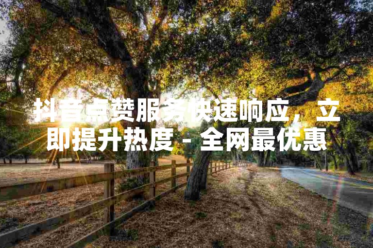 抖音点赞服务快速响应，立即提升热度 - 全网最优惠价格等你来体验。