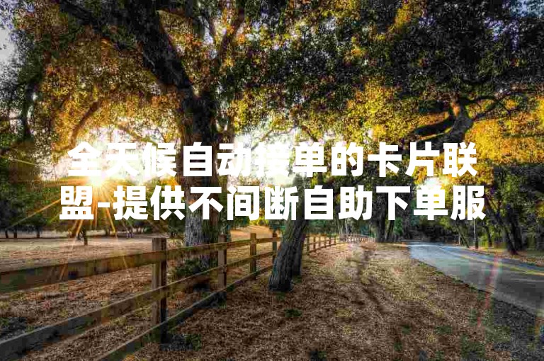 全天候自动接单的卡片联盟-提供不间断自助下单服务，是卡商与卡片爱好者的理想在线交易平台。