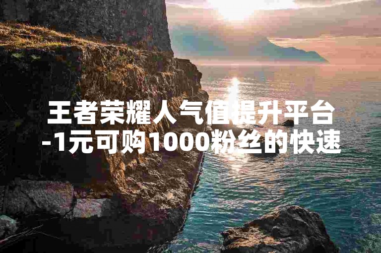 王者荣耀人气值提升平台-1元可购1000粉丝的快速增粉服务。