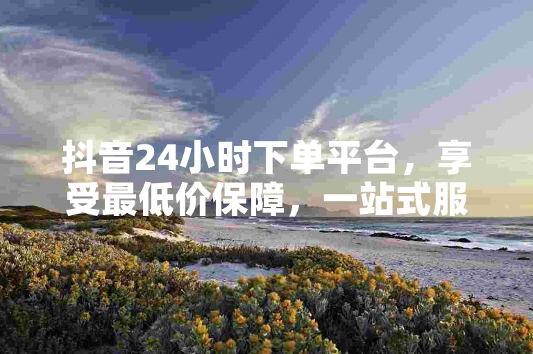 抖音24小时下单平台，享受最低价保障，一站式服务，购物省心又轻松！