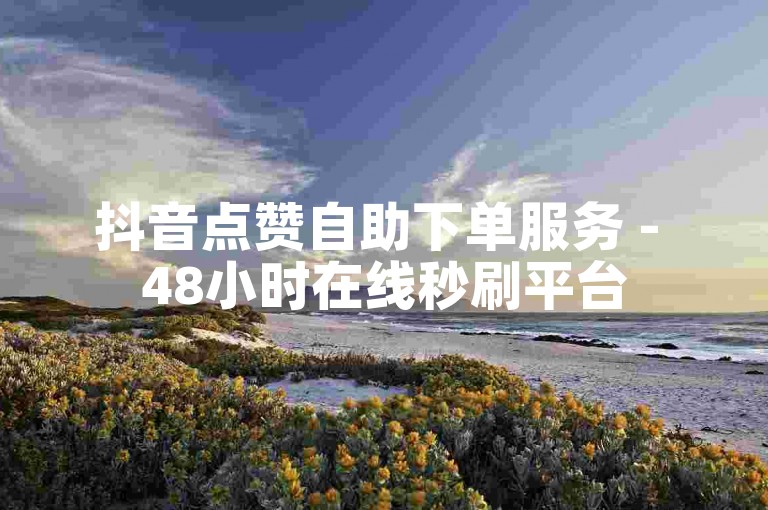 抖音点赞自助下单服务 - 48小时在线秒刷平台