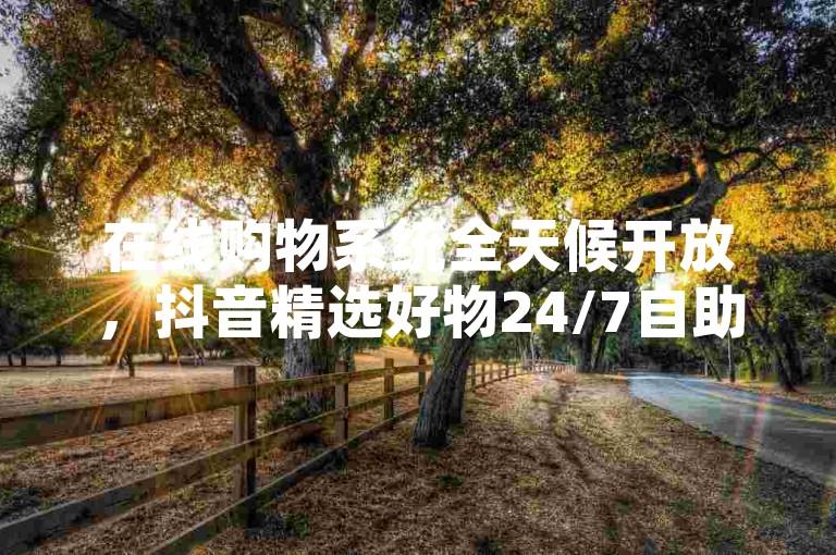 在线购物系统全天候开放，抖音精选好物24/7自助购买。