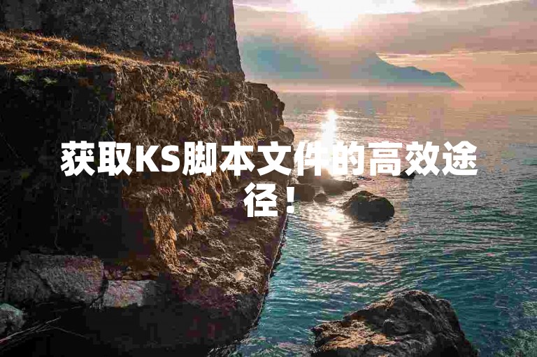 获取KS脚本文件的高效途径！