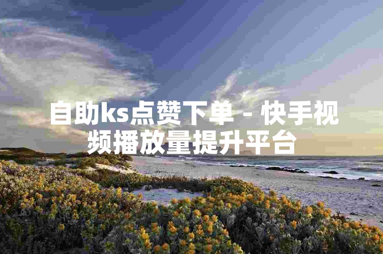 自助ks点赞下单 - 快手视频播放量提升平台