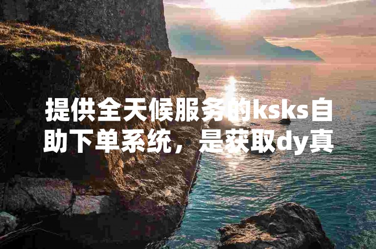 提供全天候服务的ksks自助下单系统，是获取dy真人点赞的理想平台网站。