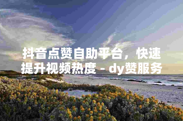 抖音点赞自助平台，快速提升视频热度 - dy赞服务低价高效。