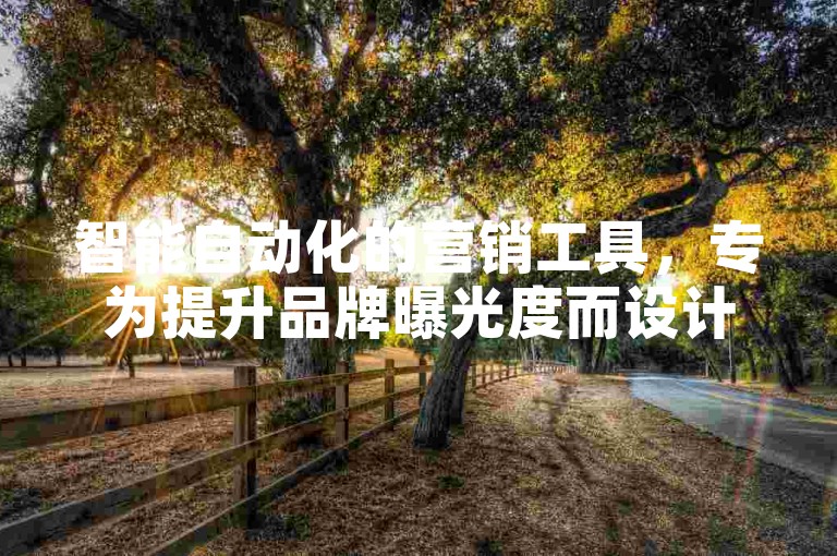 智能自动化的营销工具，专为提升品牌曝光度而设计，让推广工作变得更加高效。