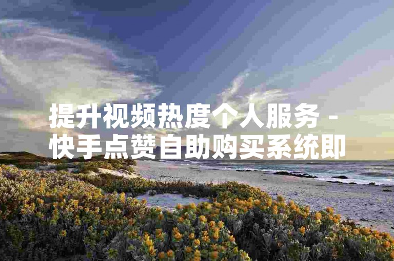 提升视频热度个人服务 - 快手点赞自助购买系统即时可用