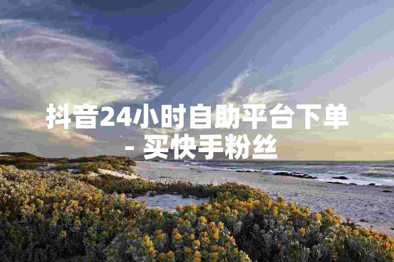 抖音24小时自助平台下单 - 买快手粉丝