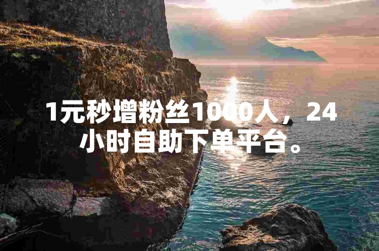 1元秒增粉丝1000人，24小时自助下单平台。