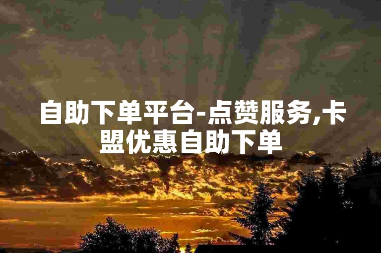 自助下单平台-点赞服务,卡盟优惠自助下单