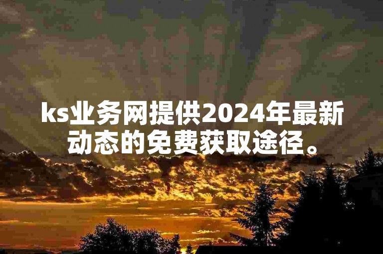 ks业务网提供2024年最新动态的免费获取途径。