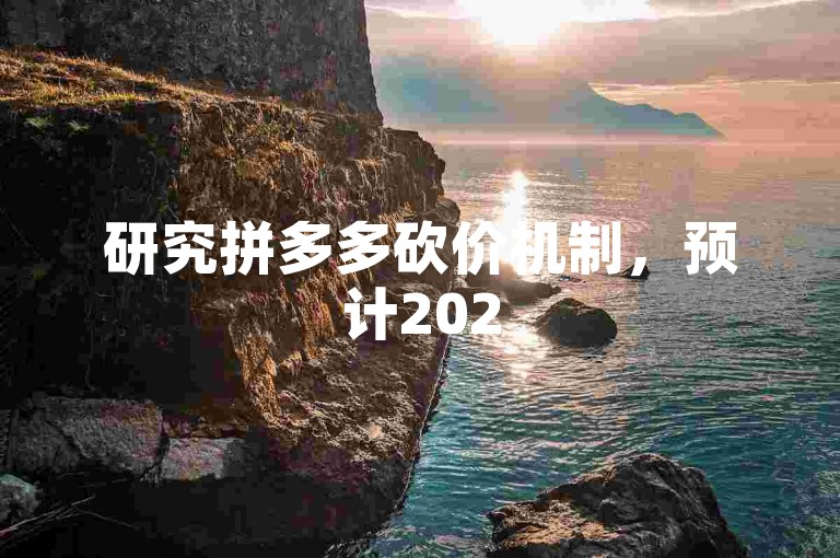 研究拼多多砍价机制，预计2025年参与砍价的人数趋势分析。