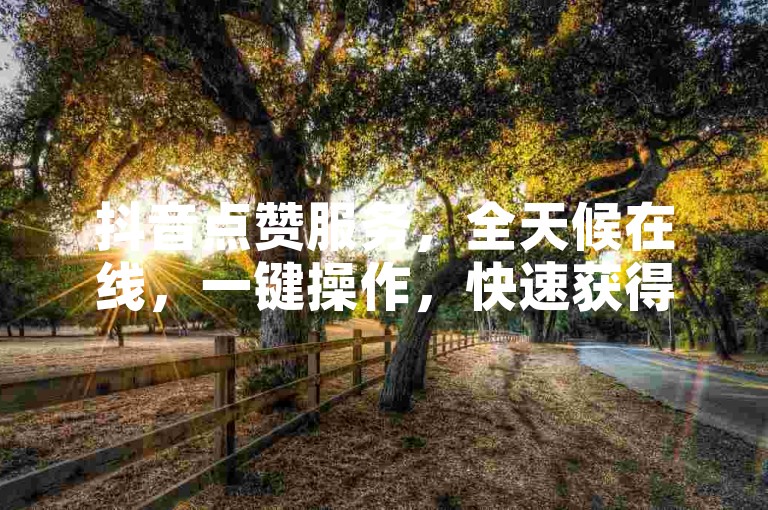 抖音点赞服务，全天候在线，一键操作，快速获得千赞仅需一元。
