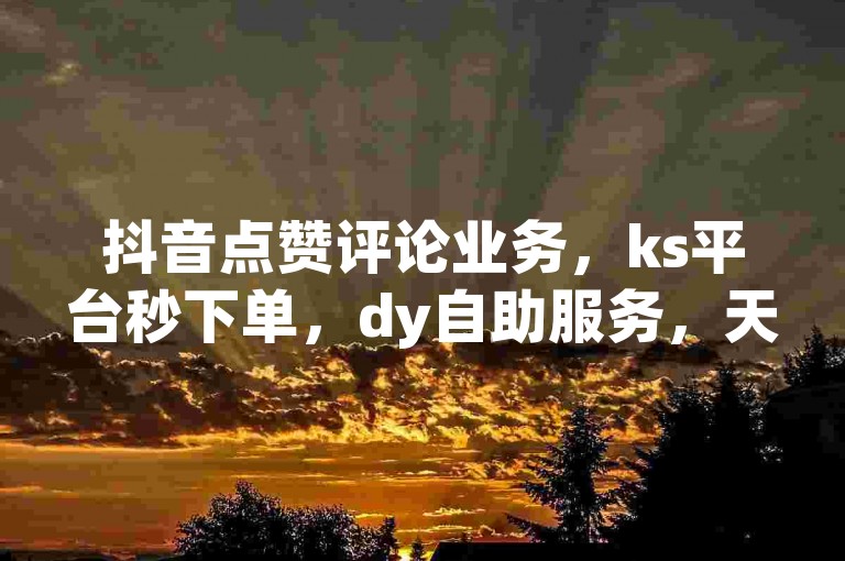 抖音点赞评论业务，ks平台秒下单，dy自助服务，天翼助力在线增长。