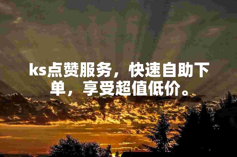 ks点赞服务，快速自助下单，享受超值低价。