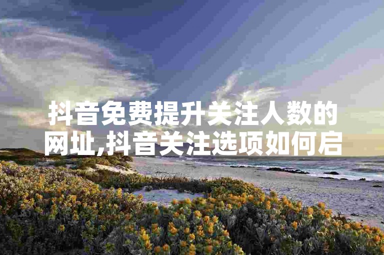 抖音免费提升关注人数的网址,抖音关注选项如何启用 - 淘宝真实互助社区 - 微信朋友圈浏览量破万