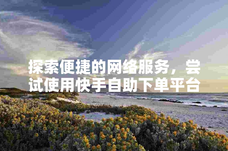 探索便捷的网络服务，尝试使用快手自助下单平台，享受一键操作的极速体验。