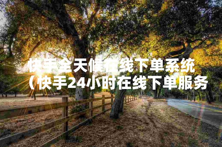 快手全天候在线下单系统（快手24小时在线下单服务）