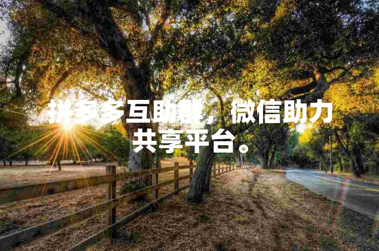 拼多多互助群，微信助力共享平台。