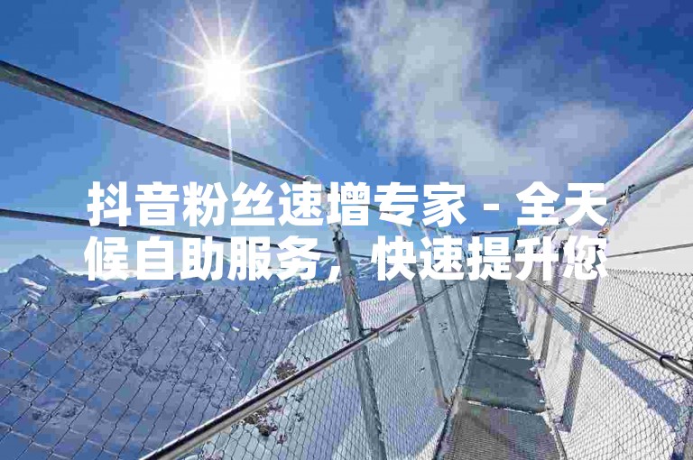 抖音粉丝速增专家 - 全天候自助服务，快速提升您的抖音影响力。