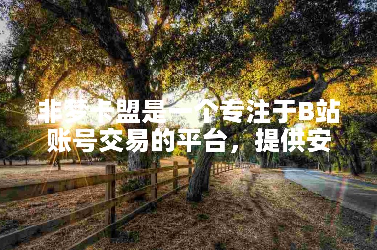 非梦卡盟是一个专注于B站账号交易的平台，提供安全便捷的服务。