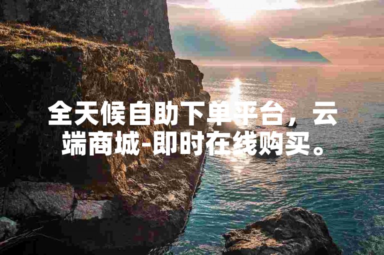 全天候自助下单平台，云端商城-即时在线购买。