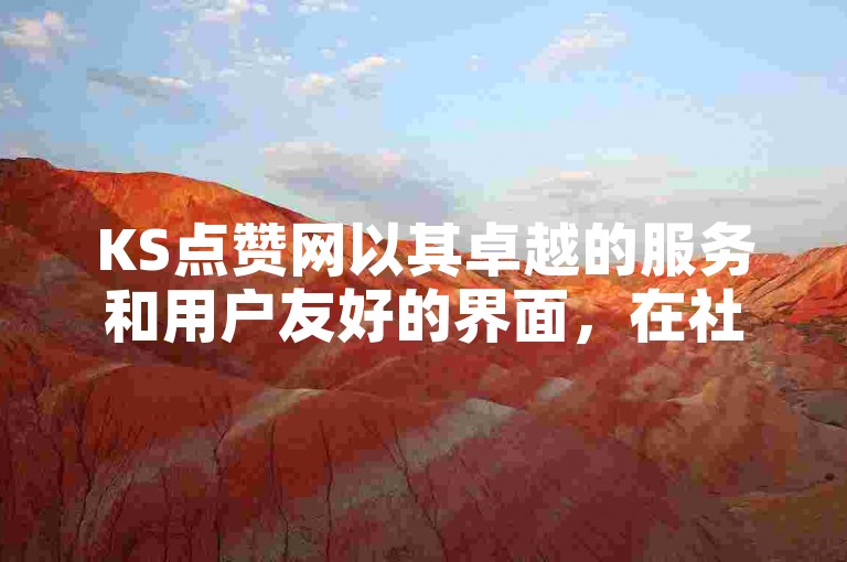 KS点赞网以其卓越的服务和用户友好的界面，在社交媒体推广领域独树一帜。