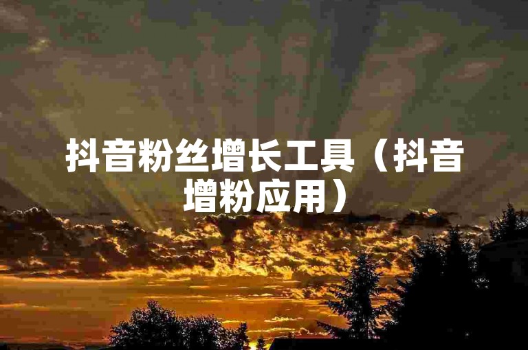 抖音粉丝增长工具（抖音增粉应用）