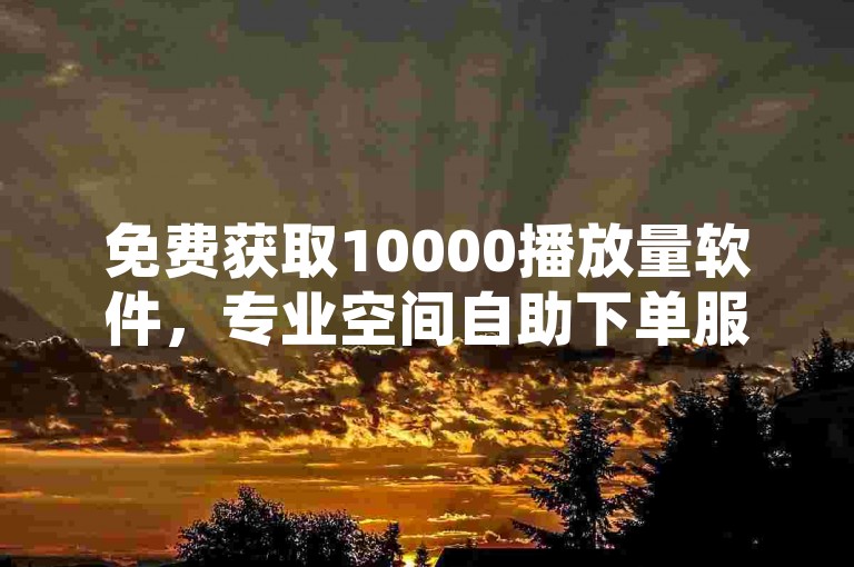 免费获取10000播放量软件，专业空间自助下单服务，全天候人工点赞团队在线支持。
