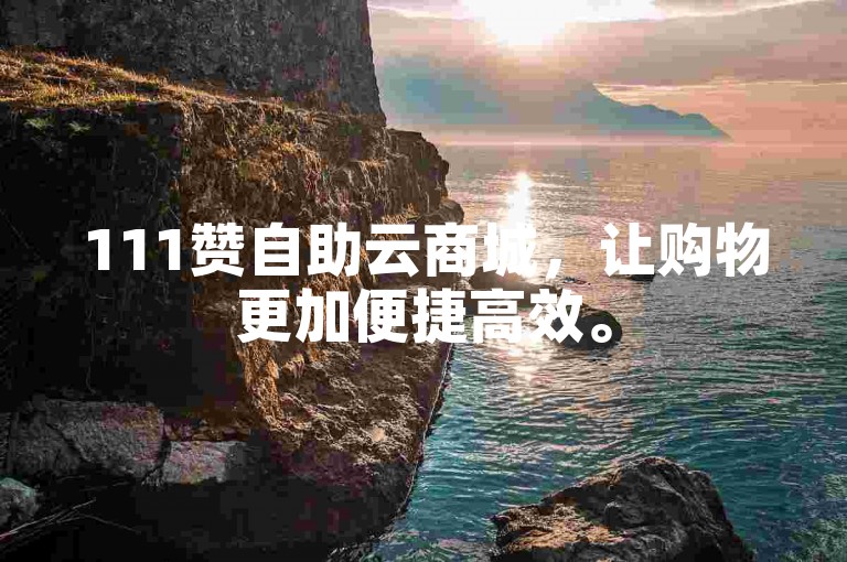 111赞自助云商城，让购物更加便捷高效。