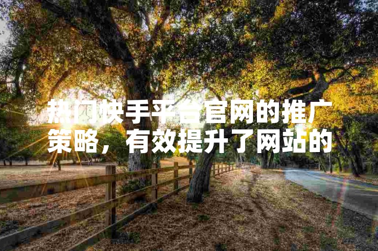 热门快手平台官网的推广策略，有效提升了网站的知名度。