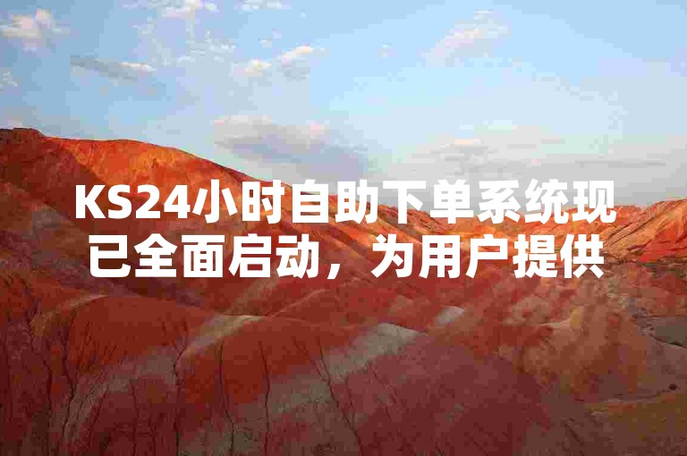 KS24小时自助下单系统现已全面启动，为用户提供全天候的便捷服务。